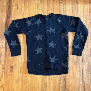 Nununu Black Star Sweatshirt Crew Neck, Unisex, Size 8-9